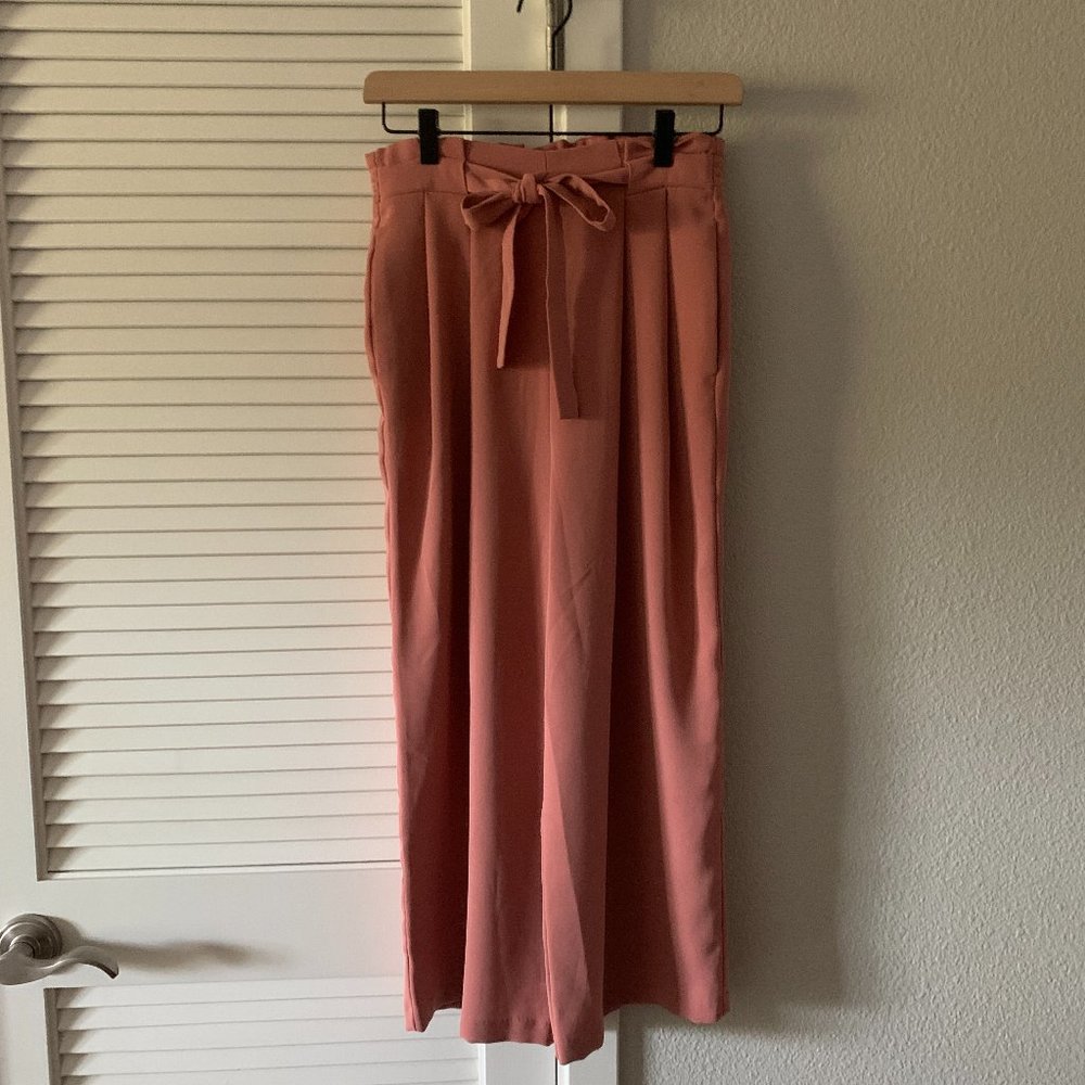 ZARA Women Wide Leg Pant, Pink, Size XS